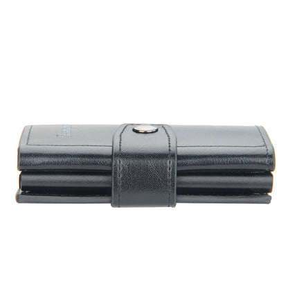 Nouveau portefeuille homme anti-RFID porte-cartes de crédit en cuir porte-cartes d'affaires en métal aluminium