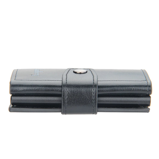 Nouveau portefeuille homme anti-RFID porte-cartes de crédit en cuir porte-cartes d'affaires en métal aluminium