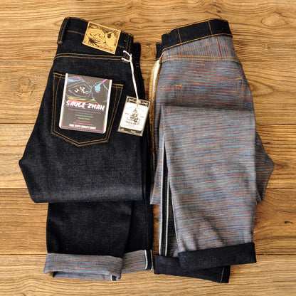 Mens Jeans 21 Oz Rainbow Selvedge Denim Vintage Raw Jeans for Men Sanforized Unwashed Heavyv Denim Jeans