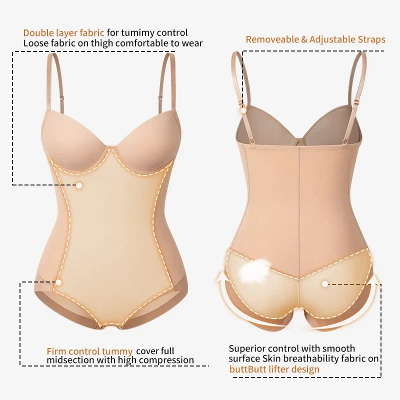 Shapewear Bodysuit for Women Tummy Control Butt Lifter Panties Waist Trainer Stomach Body Shaper Slimming Underwear Girdles