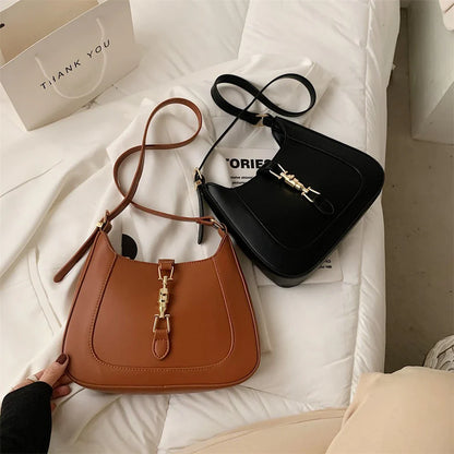 Top Quality Luxury Brand Purses and Handbags Designer Leather Shoulder Crossbody Bags for Women Dual Straps Underarm Sac A Main