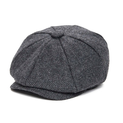 Kids Newsboy Caps Small Size Boy Woolen Tweed Flat Cap Herringbone Girl Infant Toddler Youth Beret Hat for Child