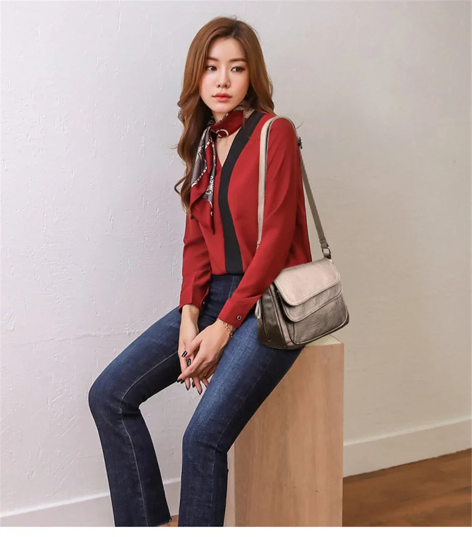 2023 Sac A Main Spring Style Soft Leather Luxury Purses And Handbags Women Bags Designer Women Shoulder Crossbody Bags For Women