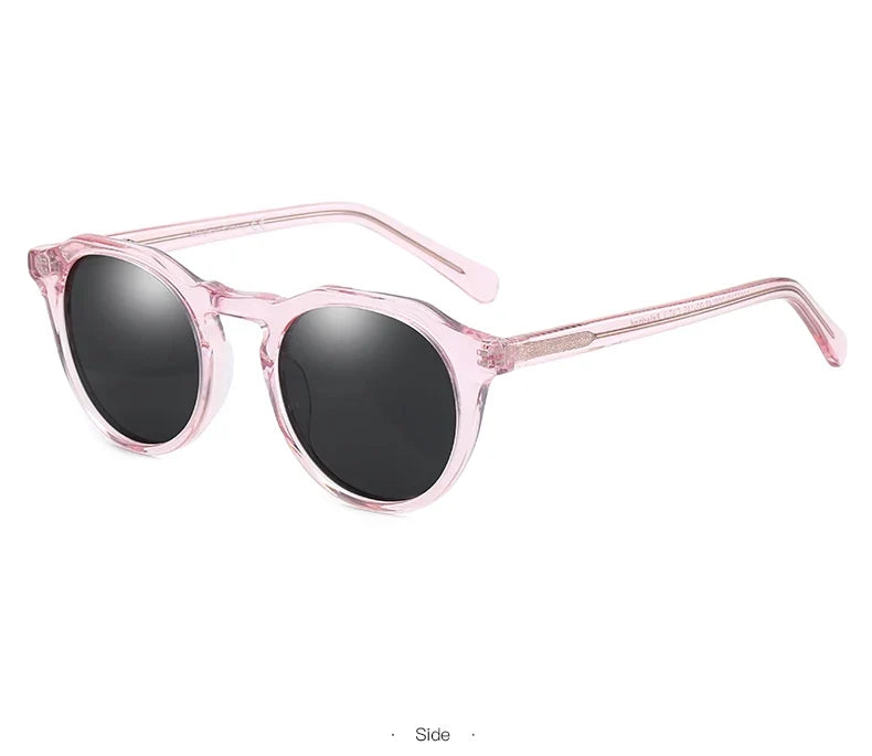 Fashion Acetate Polarized Sunglasses Round Vintage  Shade UV400 New Men/Women Retro Sun Glasses 600001S
