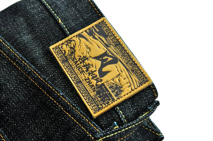 308XX-BO-Wind Jeans for Men Furinkazan Selvedge raw denim Jeans Mens Jeans 66 MODE Fit 16.8 OZ Silver-plated Buttons