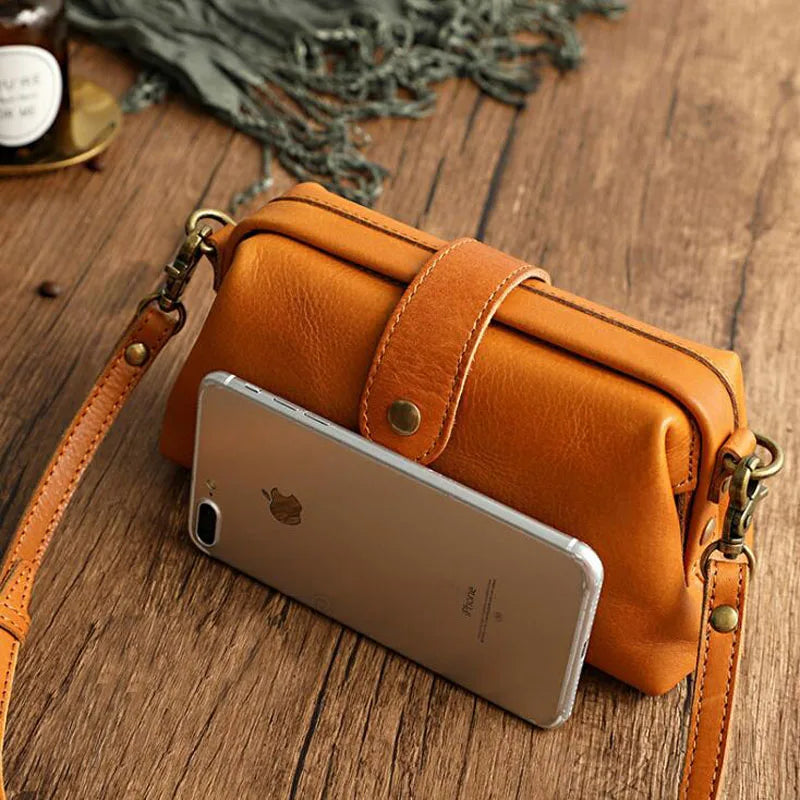 Women’s Genuine Leather Shoulder Bag 2024 Trendy Brand Small Buckle Messenger Bag Fashion Ladies Crossbody Bags Female Bolsas