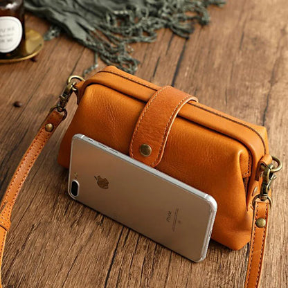 Women’s Genuine Leather Shoulder Bag 2024 Trendy Brand Small Buckle Messenger Bag Fashion Ladies Crossbody Bags Female Bolsas