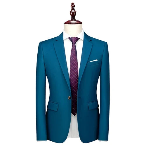 Bright Green Single Button Men's Blazer, Asian Size Slim Suit Jacket, Wedding Dress Coat, White and Black Tops.
