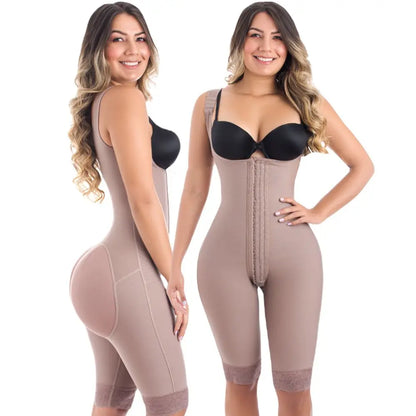 Colombianas Compression Fabric Abdominal Control Adjustable Shoulder Clasps And Buttock Butt Lifter Slimming Body Shaper