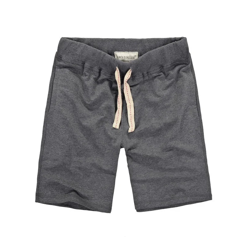 Gray Cotton Shorts Men Summer Sport Fitness Gym Workout Jogger Shorts with Pocket High Quality Plus Size Home Casual Sweatshorts