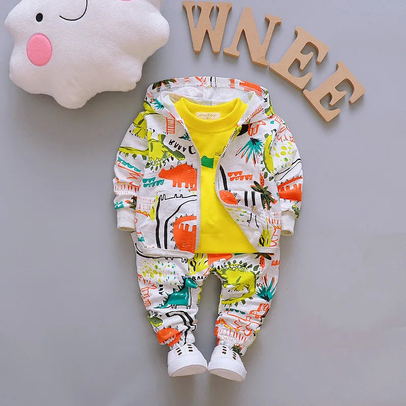 New Spring Autumn Baby Boys Clothes Children Girls Sport Jacket T-Shirt Pants 3Pcs/Sets Toddler Fashion Costume Kids Tracksuits