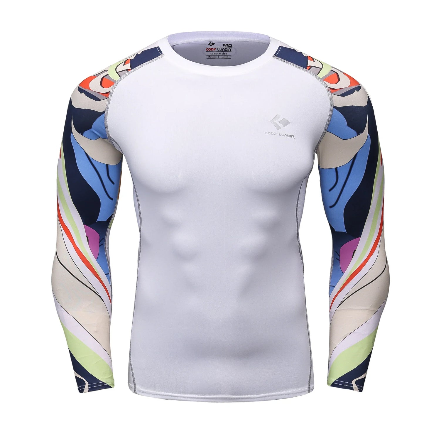 Cody Lundin Quikly Dye Mesh Men's Digital Printed Compression Rash Guard Gym Long Sleeve Jiu Jitsu Shirt Sportswear Swimming Top