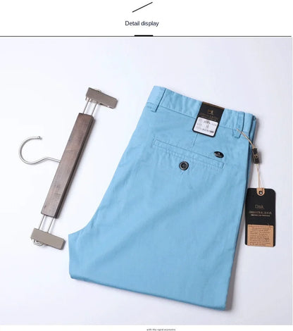 Thin Summer Solid Color Suit Pants Men Straight Korea Style Clothes Red Business Trousers Men  Dress Office 2021