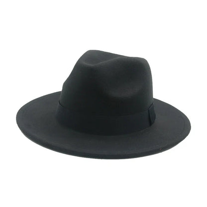 Fedora Hat Women Winter Hats for Women Ribbon Band Men's Hat Wide Brim Classic Beige Wedding Church Bowler New Cap chapeau femme