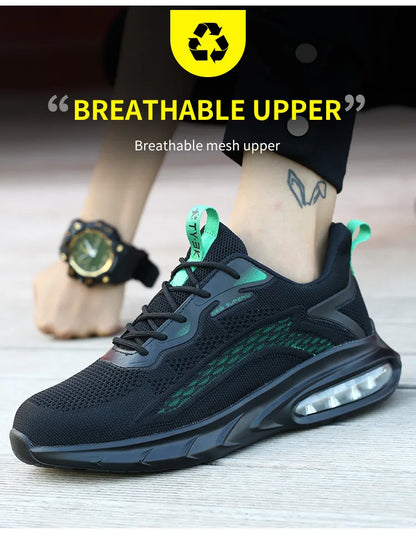 Industrial Safety Shoes With Steel Toe Cap Indestructible Cushion Work Shoes For Men Protective Security Boots Women Footwear