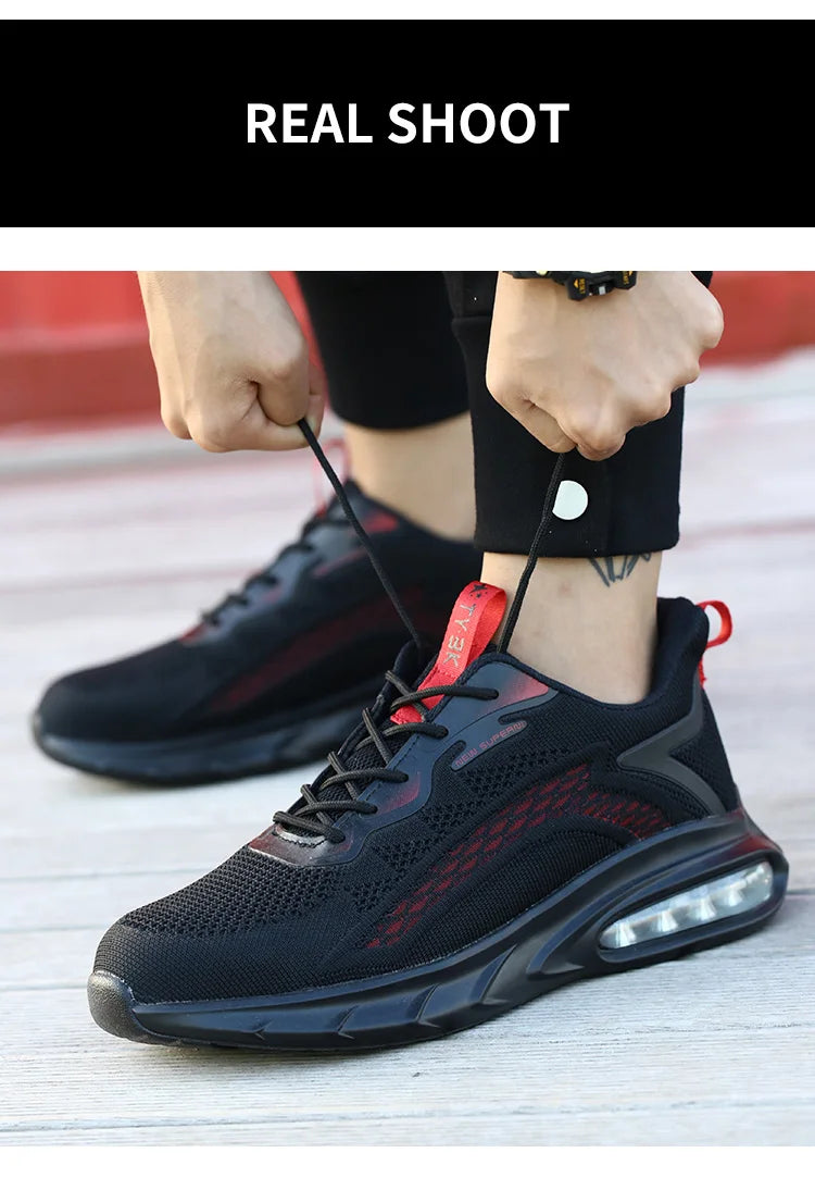 Industrial Safety Shoes With Steel Toe Cap Indestructible Cushion Work Shoes For Men Protective Security Boots Women Footwear