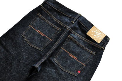 Mens Jeans cotton linen Selvedge Sanforized Raw Denim Jeans for Men Straight Fit Silver Button 19 oz