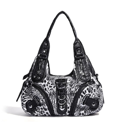 Vintage Bag Women Handbags Brown Leopard Shoulder Bag Top-handle Handbag Fashion Satchel Dumpling Shoulder Bag Tote Hobos