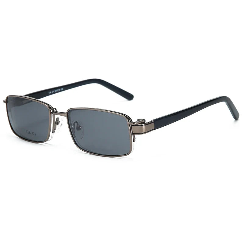 Steampunk Clip On Metal Rectangle Sun Glasses Women Retro Flip 2 In 1 Magnet Men Designer Polarized Shades Sunglasses