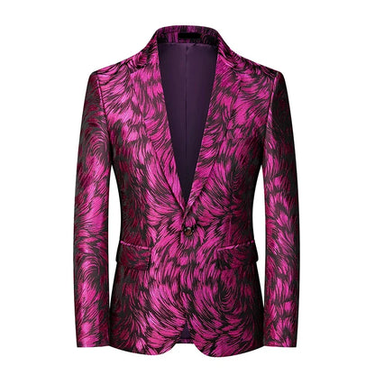 2026 New Red Men's Suit Jacket, Wedding Brands Dress Coat, Stylish Slim Man Costume Homme Single-Breasted Asian Sizes  Blazer