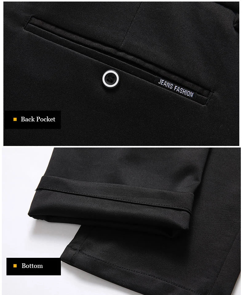 Spring Autumn Mens Business Suit Pants Male Summer Thin Formal Solid Long Dress Straight Baggy Office Trousers Drop Shipping