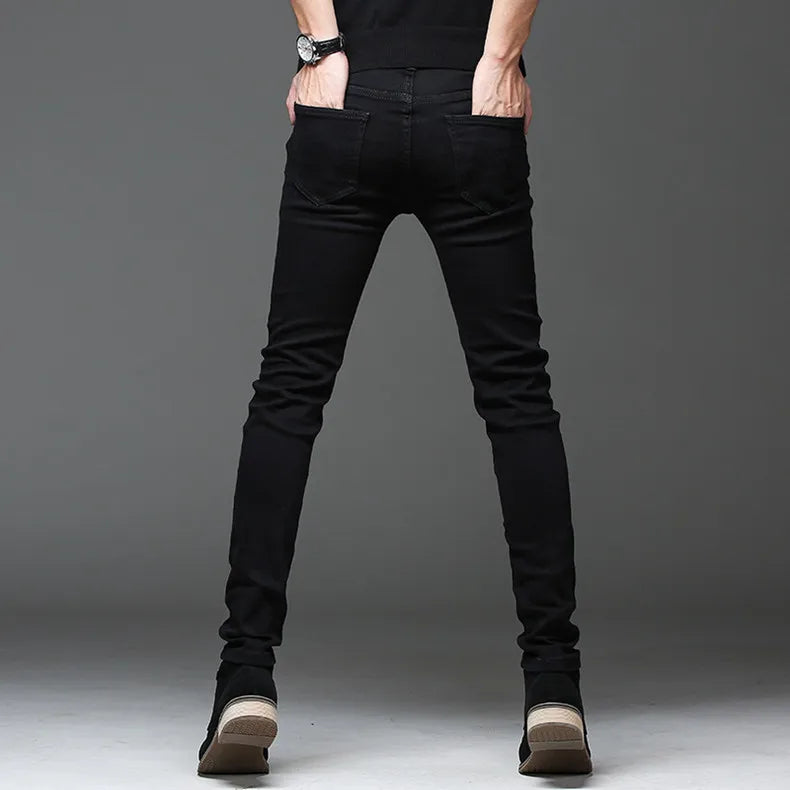 2026 autumn Slim Fit men Jeans Black Classic Fashion Denim Skinny Jeans Male spring men's casual High Quality Trousers