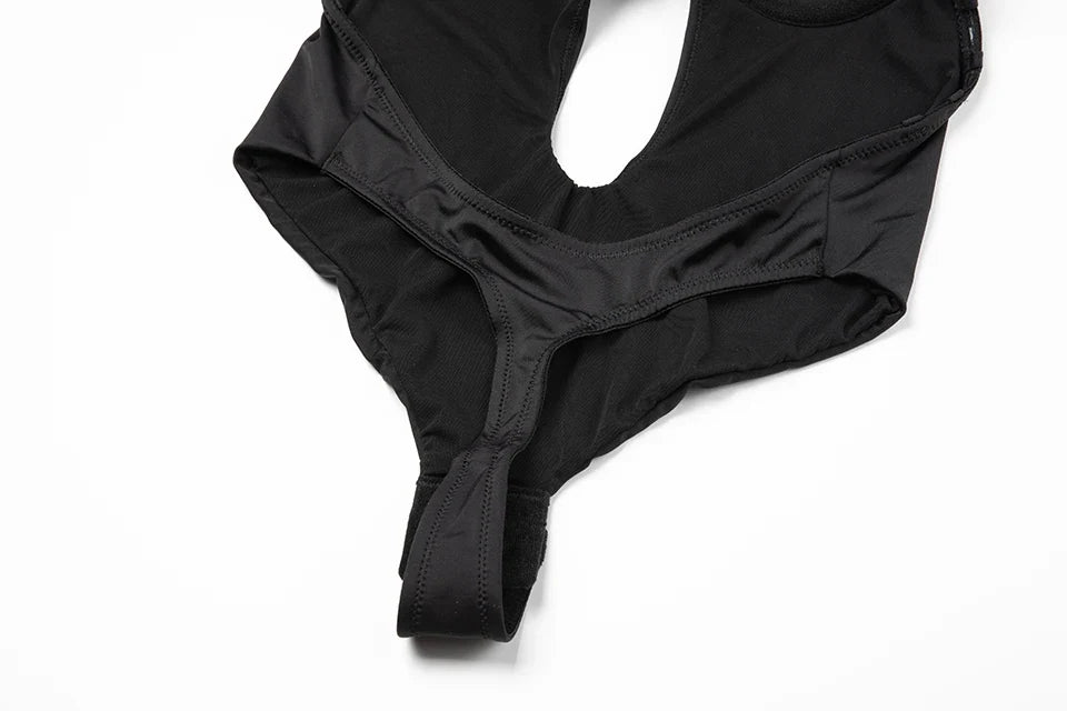 Backless Bodysuit Shapewear for Women Built-in Bra Multiple straps Thongs Body Shaper U Plunge Seam-free Faja with Open Crotch