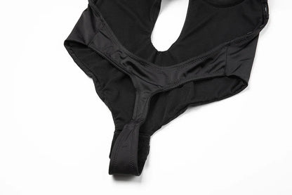 Backless Bodysuit Shapewear for Women Built-in Bra Multiple straps Thongs Body Shaper U Plunge Seam-free Faja with Open Crotch