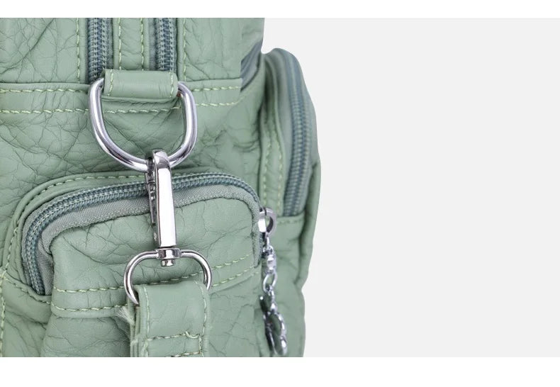 Women Handbags Fashion Satchel Top-handle Handbag PU Shoulder Bag 10.6"x8.3" Dumpling Pack Multi-pockets Shoulder Bags