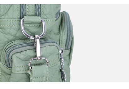 Women Handbags Fashion Satchel Top-handle Handbag PU Shoulder Bag 10.6"x8.3" Dumpling Pack Multi-pockets Shoulder Bags