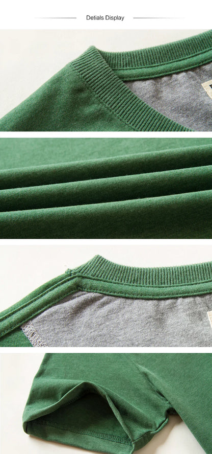 Men's Solid T-shirt Cotton t shirt Men Causal O-neck Basic Tshirt Male High Quality Classical Tops