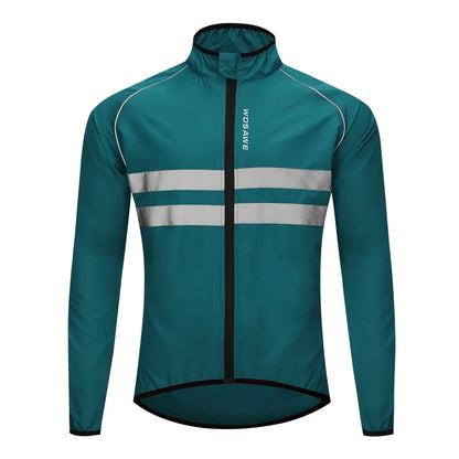 Ultralight Men's Cycling Windbreaker Reflective Jacket Windproof Bike Jacket Water Resistant MTB Road Bicycle Long Jersey