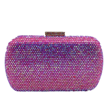 Burgundy Crystal Evening Bags and Clutches for Women Formal Party Rhinestone Handbags Wedding Clutch Purse