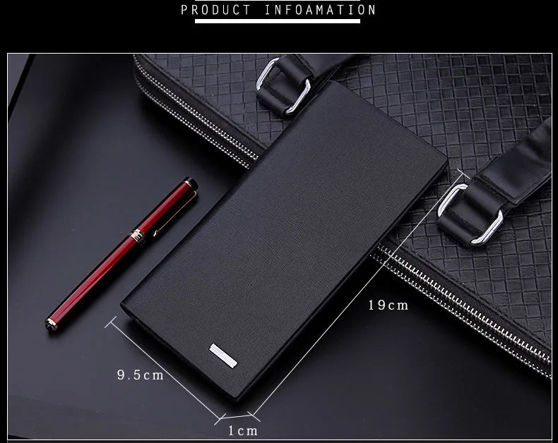 men's wallet microfiber leather long purse carteira masculina hombre billeteras thin porte 2022 men wallets of leather genuine