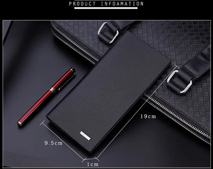 men's wallet microfiber leather long purse carteira masculina hombre billeteras thin porte 2022 men wallets of leather genuine
