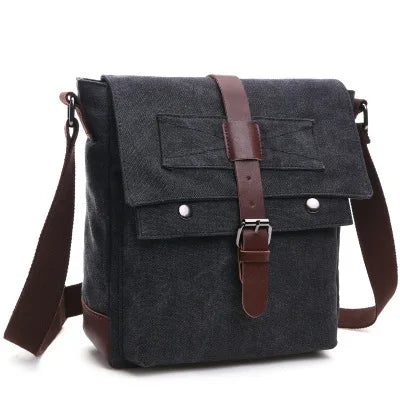 Men Business Messenger Bags For Men Shoulder Bag Canvas Crossbody Pack Retro Casual Office Travel Bag Vintage Retro Bags