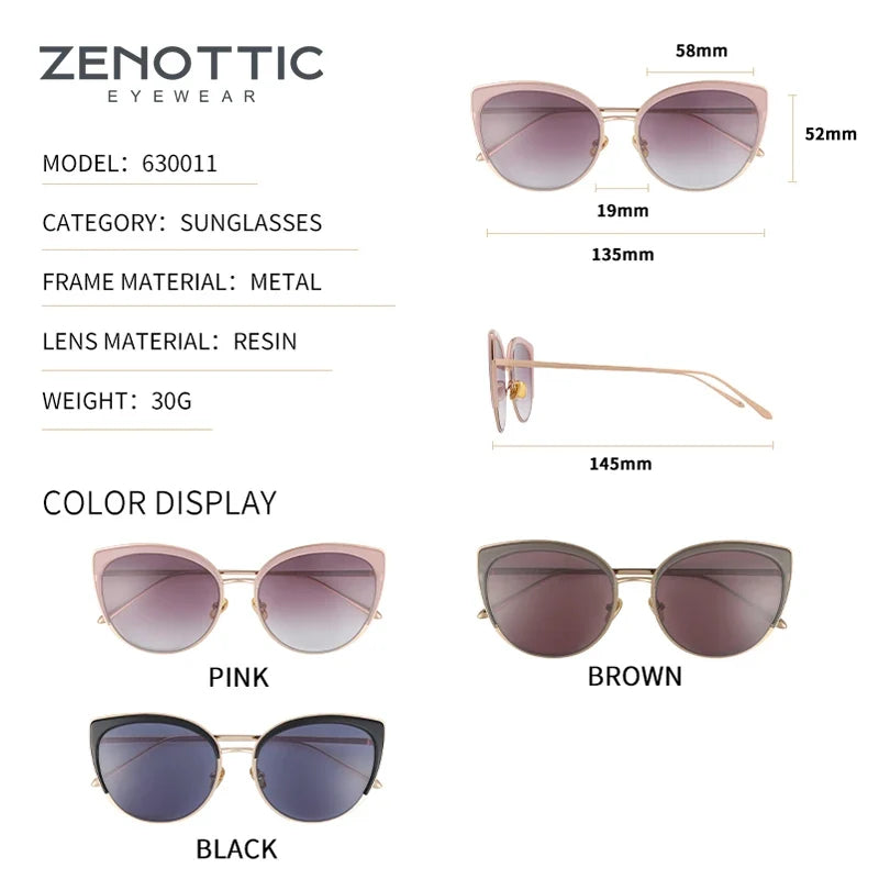 Cat Eye Sunglasses Women Brand Designer UV400 Protection Driving Shades Eyewear Ladies Trendy Clear Visual Sun Glasses
