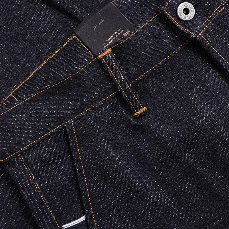 Heavy Weight 18oz Indigo Selvage Unwashed Pants Unsanforised Thick High Waist Raw Denim Jean