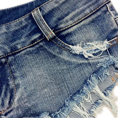 2026 Sexy Women's Jeans Denim Booty Shorts Clubwear Super Short Feminino Skinny Hole Low Waist Short