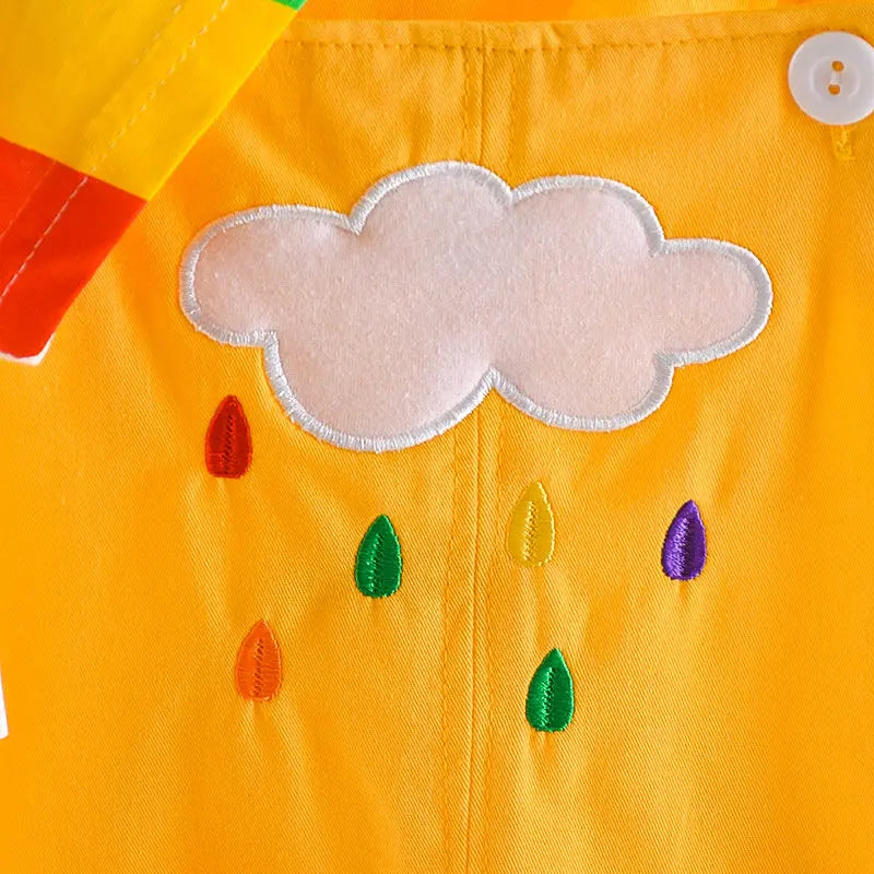Summer Baby Boys Girls Clothes Infant Cotton Rainbow T Shirt Bib Pants 2pcs/Set Kids Garment Children Casual Sport Suit 0-4 Year