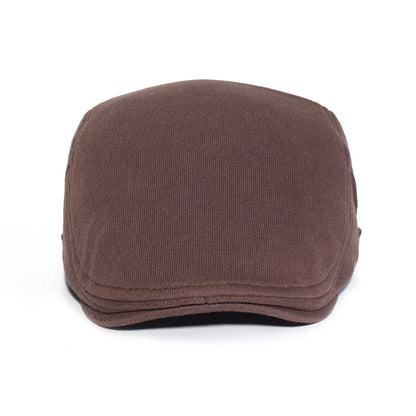 Cotton Adjustable Newsboy Caps Men Woman Casual Beret Flat Ivy Cap Soft Solid Color Driving Cabbie Hat Unisex Black Gray Hats