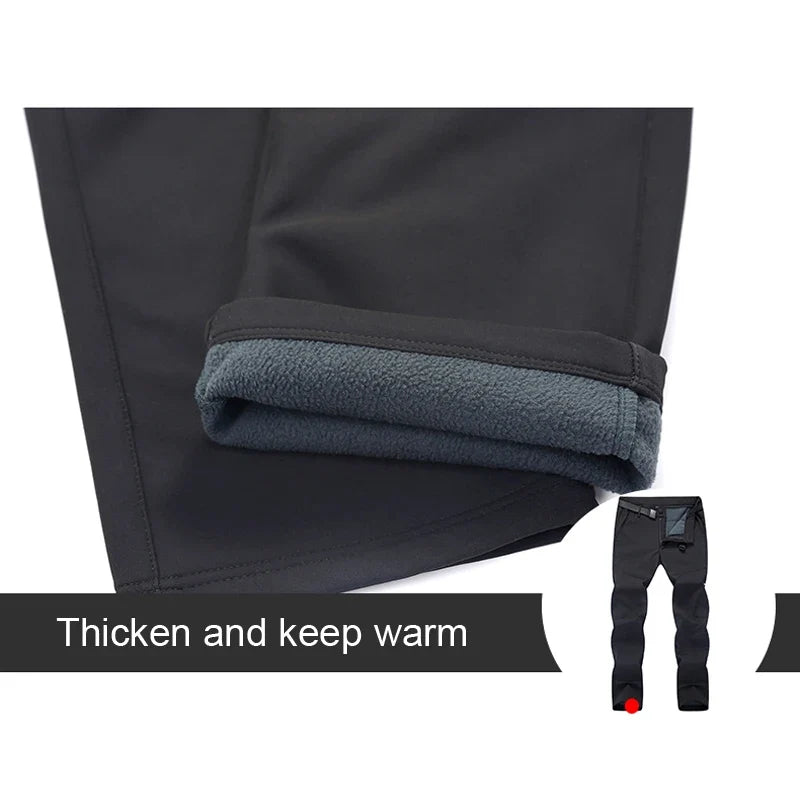 Winter Slim Men Outdoor Camping Pants Hiking Trousers Women Travel Thickening Warmth Retention Trekking Ride Sportswear