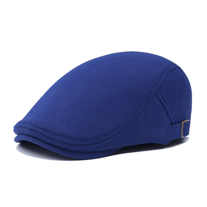 100% Cotton Men Black Flat Ivy Cap Soft Solid Color Gatsby Driving Cabbie Casual Hat Adjustable Newsboy Caps