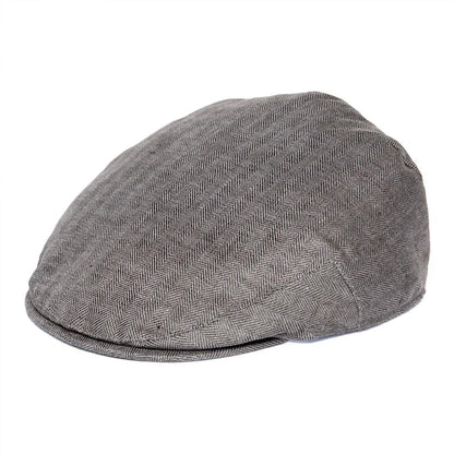 Men Cap Herringbone Linen Newsboy Caps High Quality Flat Caps Driver Ivy Hat Bakerboy Hats Cool Boina for Male