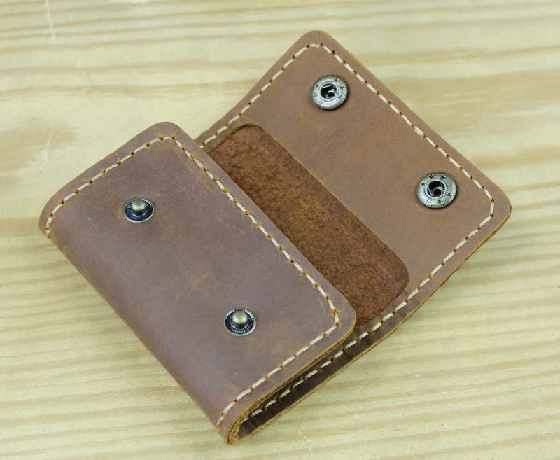 Handmade Vintage Genuine Leather Key Holder Men keyChain Cover Leather Key Wallet Men key case bag Women Key Organizer