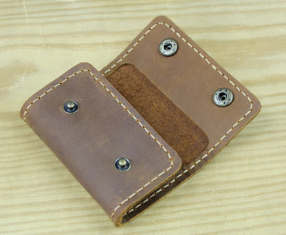 Handmade Vintage Genuine Leather Key Holder Men keyChain Cover Leather Key Wallet Men key case bag Women Key Organizer