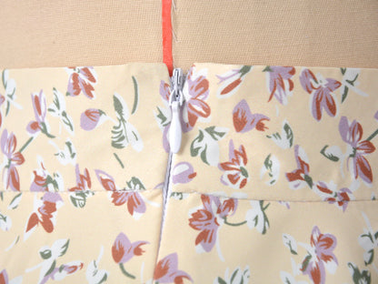 Summer new women' floral print skirt high waist umbrella mini skirt Female invisible zipper chiffon print short skirt women 2022