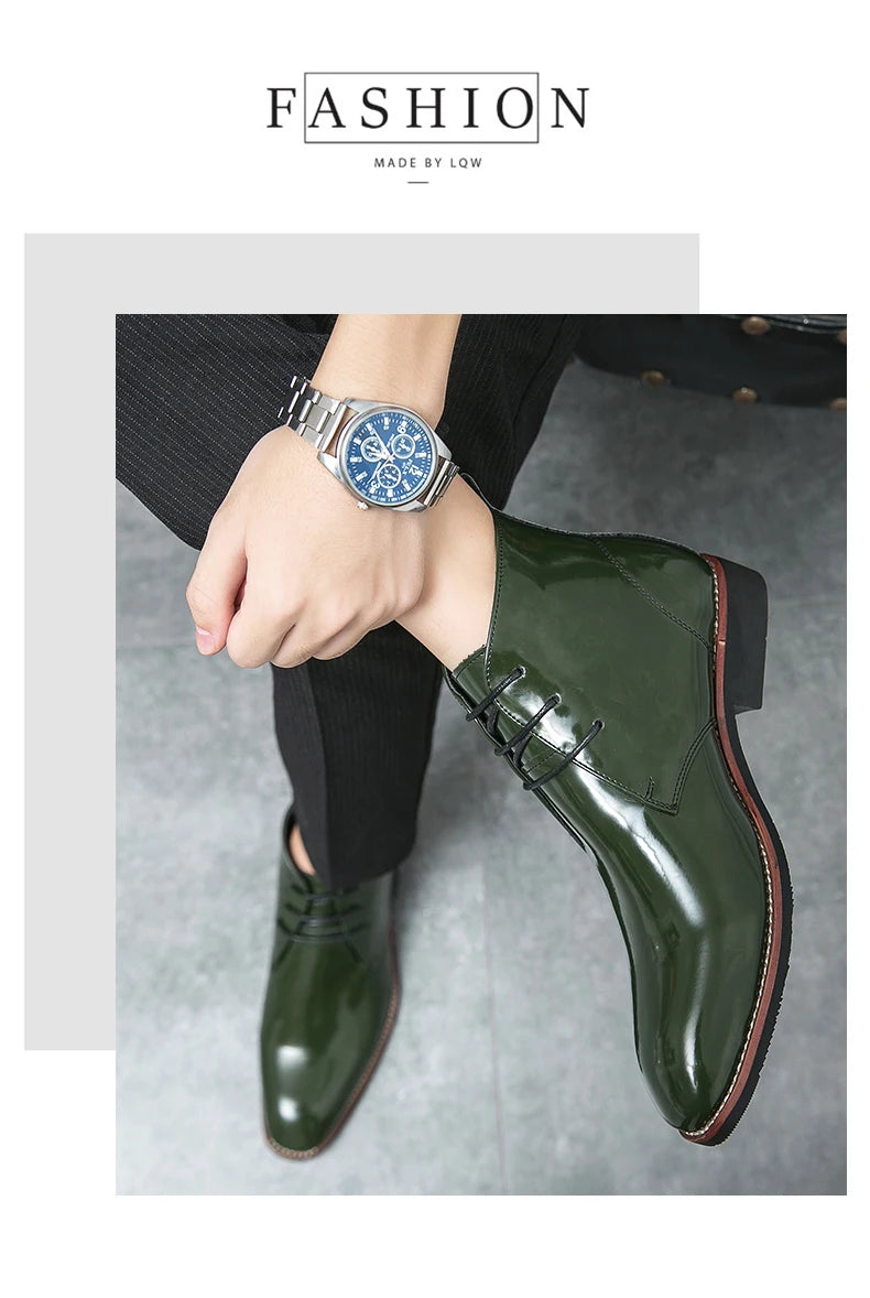 Mayba Pointed Leather Shoes Men Casual Shoes Ankle Boots Size 38-48