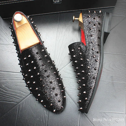 NEW Pointed Toe Embroidery Rhinestone Flats Shoes For Men Male Wedding Dress Prom Homecoming Shoes Zapatos Hombre Vestir