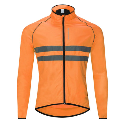 Ultralight Men's Cycling Windbreaker Reflective Jacket Windproof Bike Jacket Water Resistant MTB Road Bicycle Long Jersey